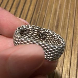 Tiffany & Co. Sterling Silver Mesh Ring Size 7